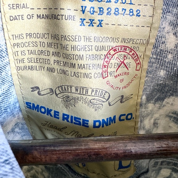 Smoke Rise Acid Washed Denim Jacket for Men - Picture 6 of 7